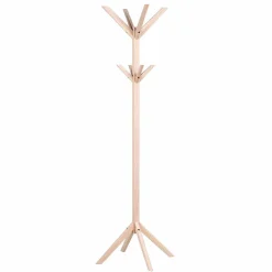 Massivholz Garderobenständer in White Wash - Vaxos