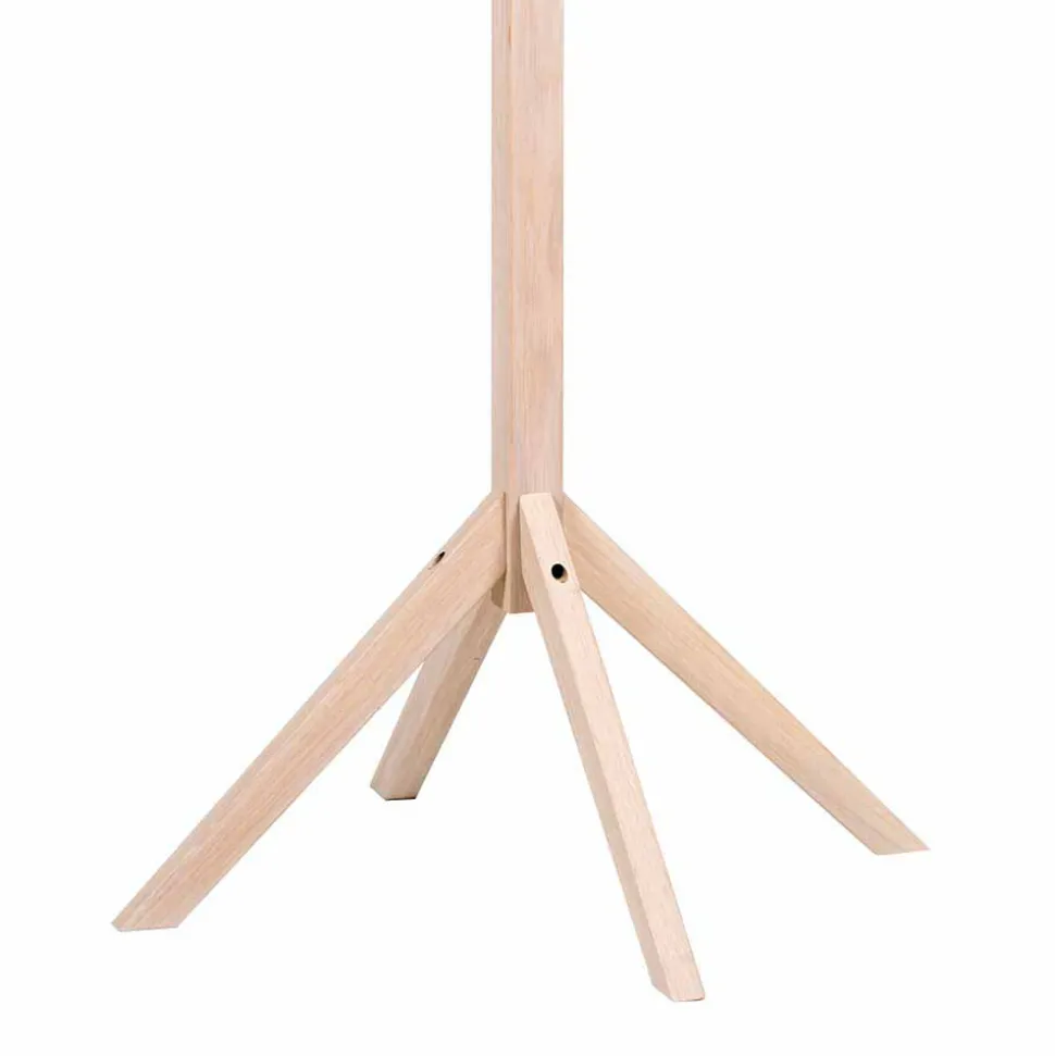 Massivholz Garderobenständer in White Wash - Vaxos