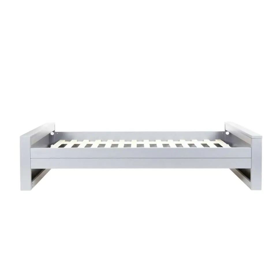 Massivholz Kinderbett Brasdon in Beton Grau