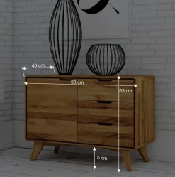 Massivholz Kombi-Kommode in Natur geölt - Eavy I