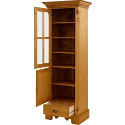 Massivholz Landhausvitrine gebeizt & geölt - Fausanda