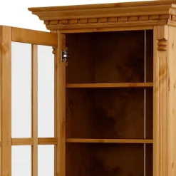 Massivholz Landhausvitrine gebeizt & geölt - Fausanda