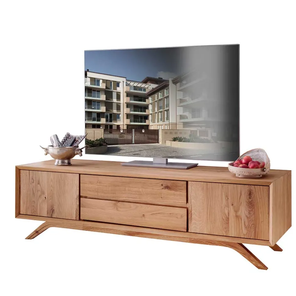 Massivholz Lowboard für TV 180x50x50 cm - Lampione