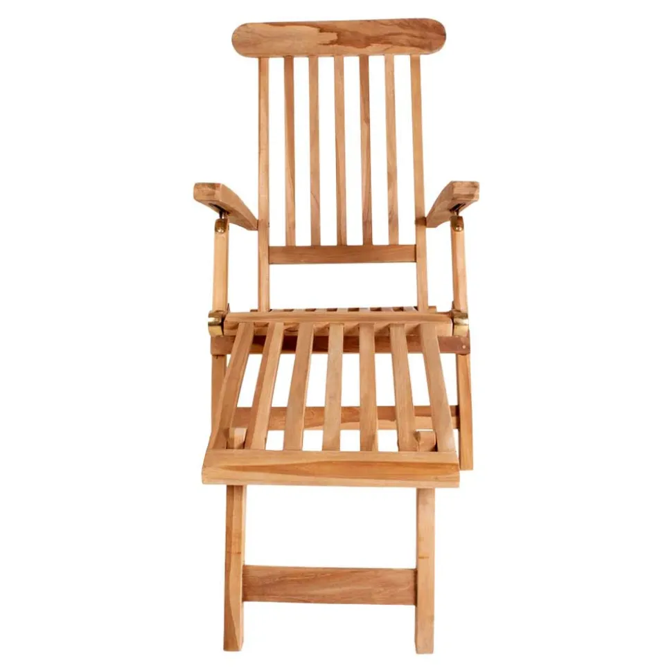Massivholz Outdoor Deckchair aus Teak - Zavamanco