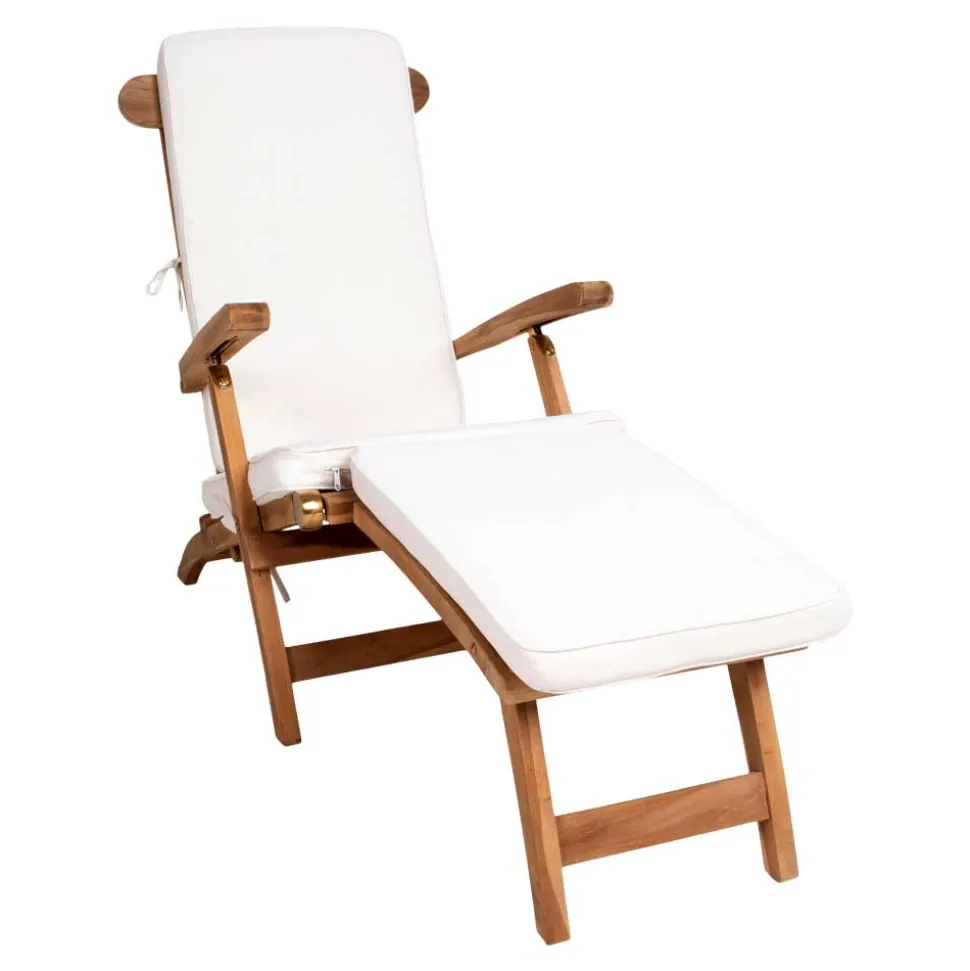 Massivholz Outdoor Deckchair aus Teak - Zavamanco