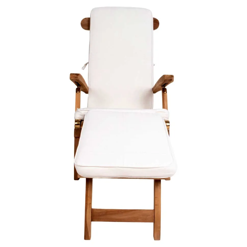 Massivholz Outdoor Deckchair aus Teak - Zavamanco