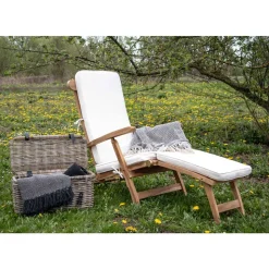 Massivholz Outdoor Deckchair aus Teak - Zavamanco
