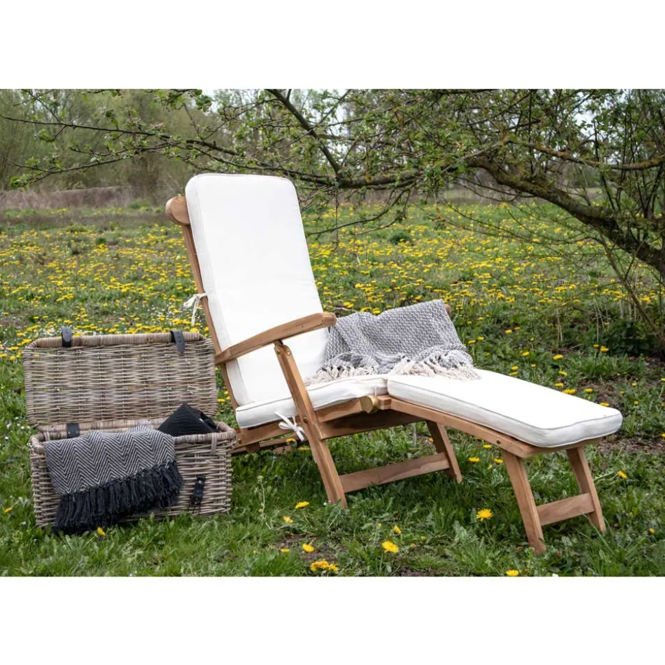 Massivholz Outdoor Deckchair aus Teak - Zavamanco