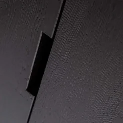 Massivholz Schrank in Schwarz - Almery