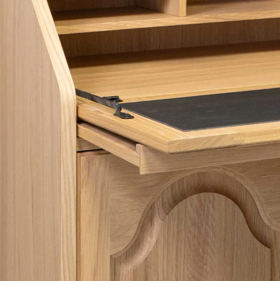 Massivholz Sekretär aus Eiche geölt - Catuella