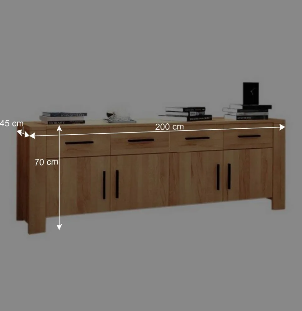 Massivholz Sideboard Mosniak aus Kernbuche geölt