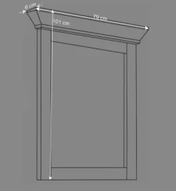 Massivholz Spiegel Satumare in Weiß