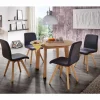 Massivholz Tischgruppe Finiossa mit Tisch rund 110cm (fünfteilig)