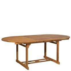 Massivholz Tischgruppe oval - Eliva (vierteilig)