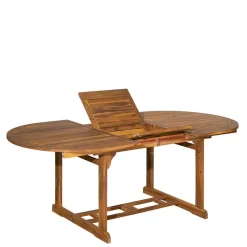 Massivholz Tischgruppe oval - Eliva (vierteilig)