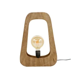 Massivholz Tischlampe aus Mangobaum - Cuysana