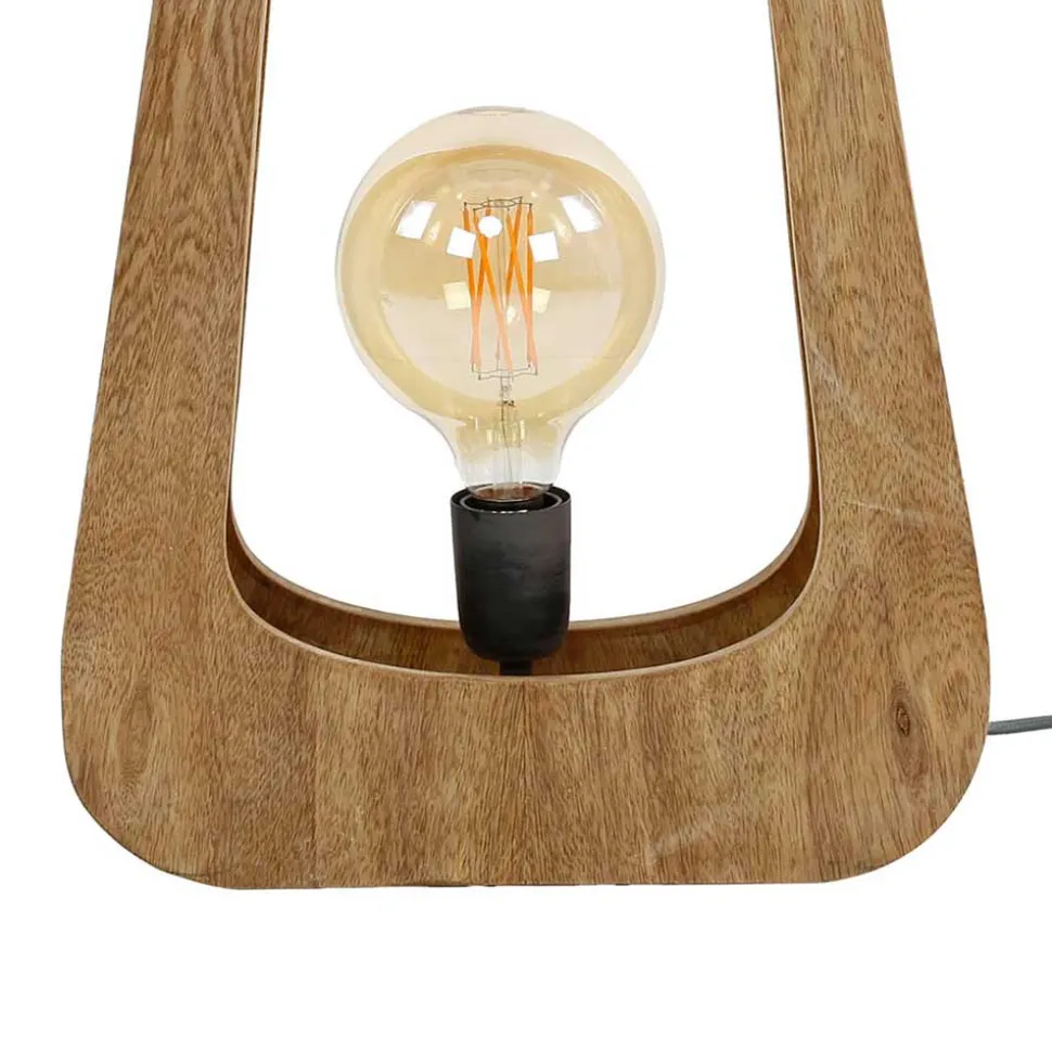 Massivholz Tischlampe aus Mangobaum - Cuysana