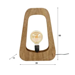 Massivholz Tischlampe aus Mangobaum - Cuysana