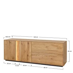 Massivholz TV Kommode mit LED Beleuchtung - Cocondar