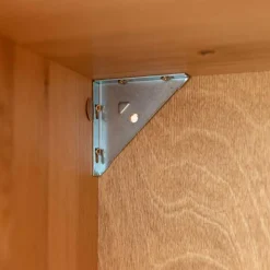 Massivholz Vitrine in Eiche mit Schwarz - Eribella