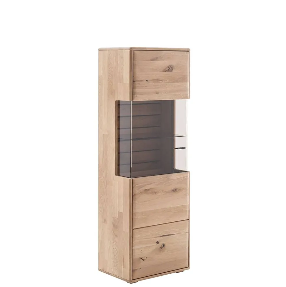 Massivholz Vitrine mit LED Beleuchtung - Azzurian