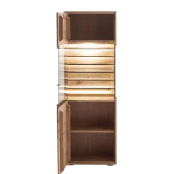 Massivholz Vitrine mit LED Beleuchtung - Azzurian