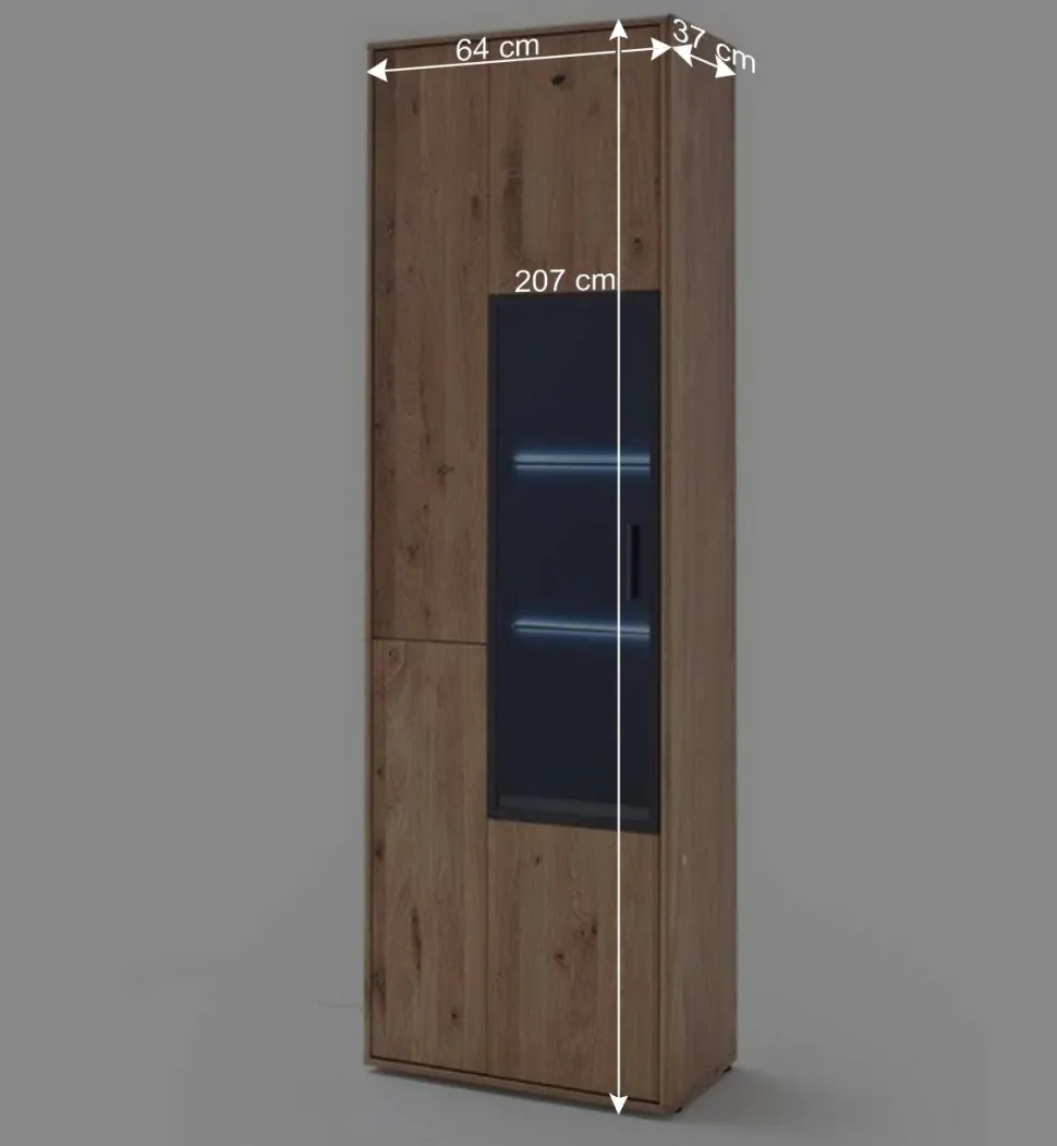 Massivholz Wohnwand Möbel Set - Assela (dreiteilig)