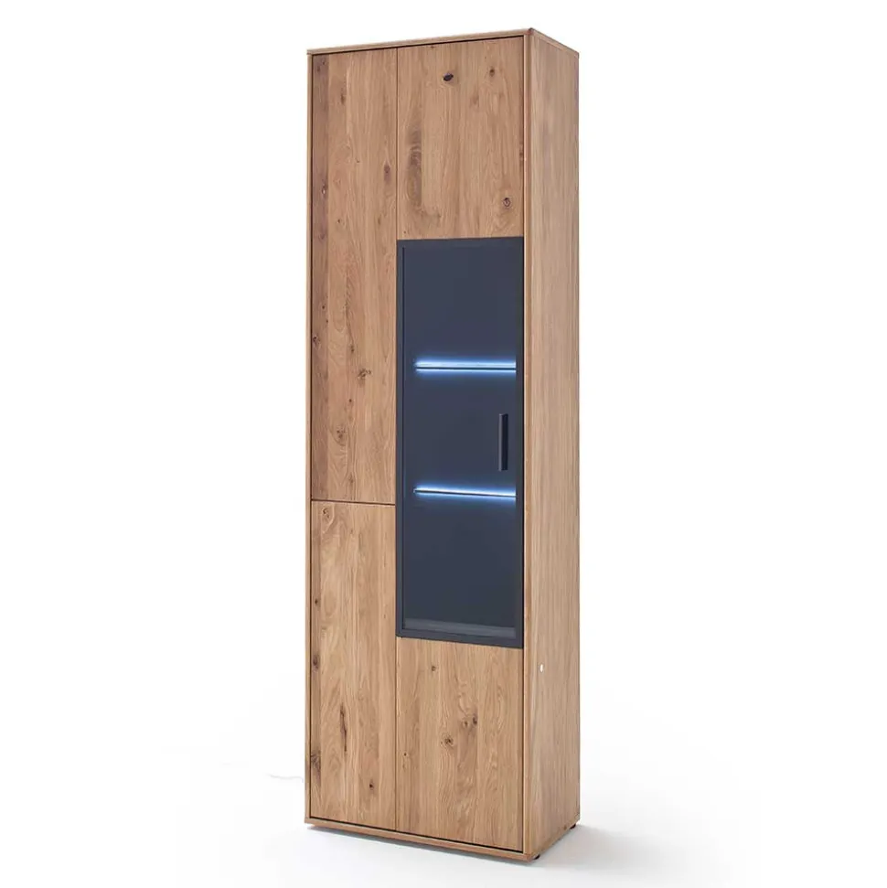 Massivholz Wohnwand Möbel Set - Assela (dreiteilig)