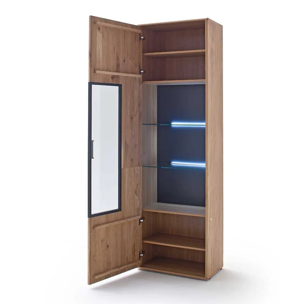 Massivholz Wohnwand Möbel Set - Assela (dreiteilig)