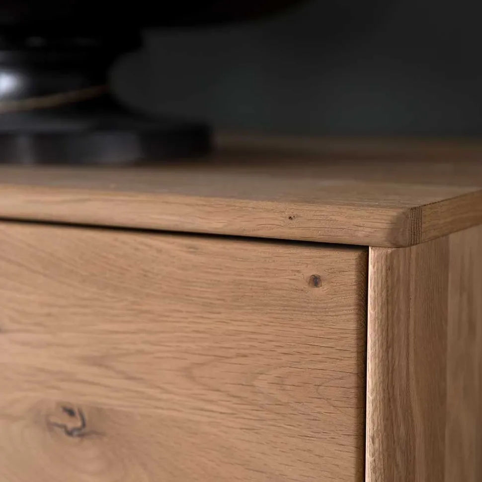 Massivholz Wohnwand Möbel Set - Assela (dreiteilig)