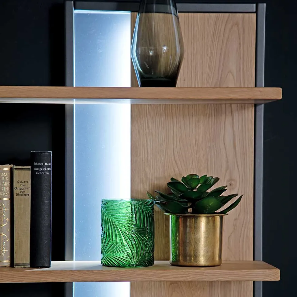 Massivholz Wohnwand Möbel Set - Assela (dreiteilig)