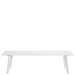 Massivholzbank aus Buche in Weiß lackiert - Bistrita