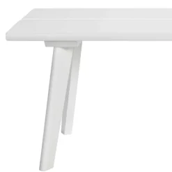 Massivholzbank aus Buche in Weiß lackiert - Bistrita