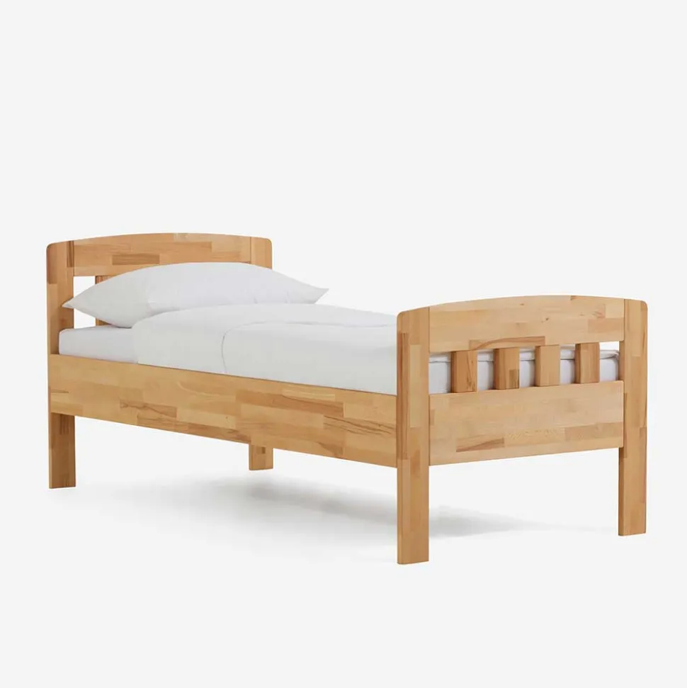 Massivholzbett Greeno mit Kopf- und Fußteil