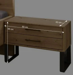 Massivholzbett in Wildeiche Bianco - Siestago