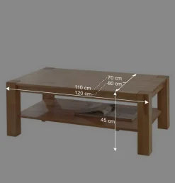 Massivholz-Couchtisch Pogamo aus Kernbuche