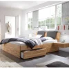 Massivholz-Doppelbett Brodivana mit Bettschubladen