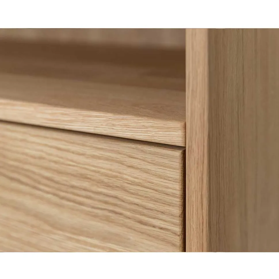 Massivholz-Kommode mit Fach und drei Schubladen - Fabijola