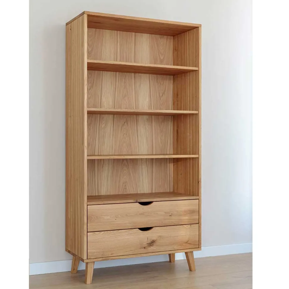 Massivholz-Regal mit zwei Schubladen - Fabijola