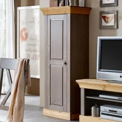 Massivholzschrank Cempino in Grau