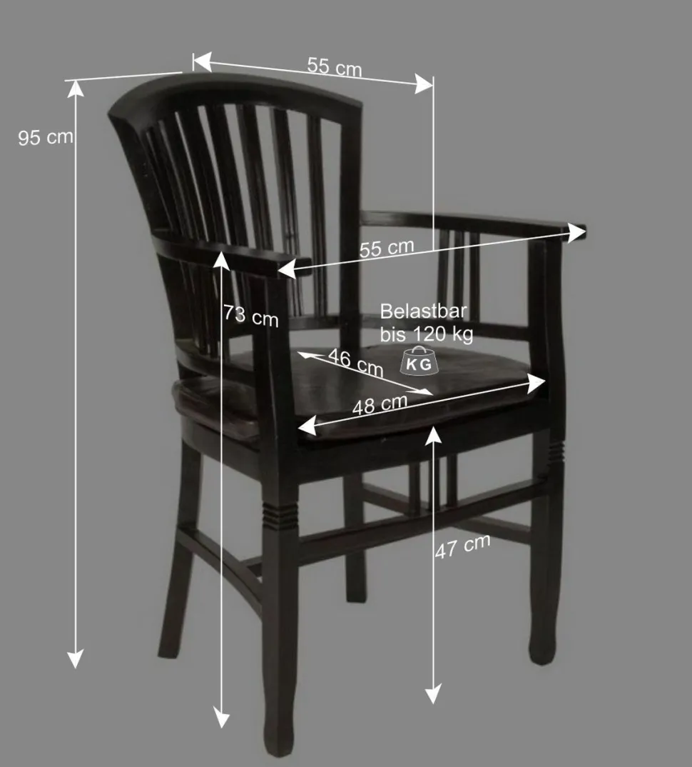 Massivholzstuhl Islando aus Akazie