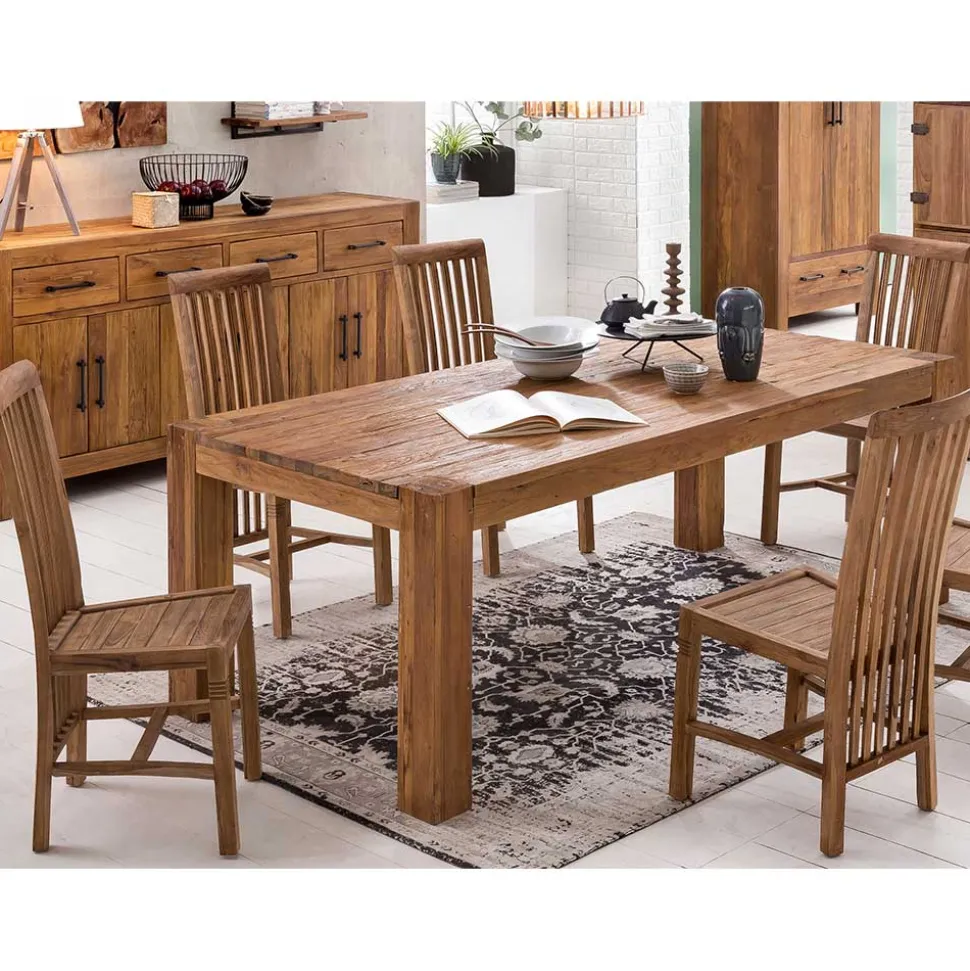 Massivholzstuhl Mangato mit hoher Lehne