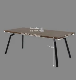 Massivholztisch aus Balkeneiche - Leveziano