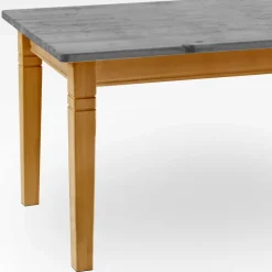 Massivholztisch in Grau & Kiefer Lauge - Eshelas