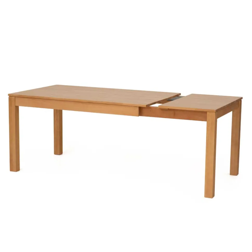 Massivholztisch mit 1 oder 2 Einlegeplatten Zanima aus lackierter Kernbuche