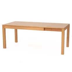 Massivholztisch mit 1 oder 2 Einlegeplatten Zanima aus lackierter Kernbuche