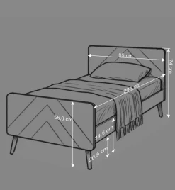 Möbel Jugendzimmer in Weiß - Zimventa (dreiteilig)