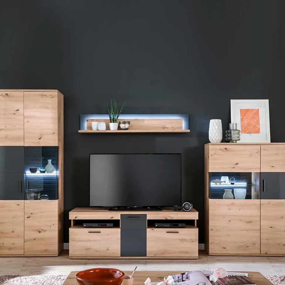 Möbel Wohnkombination Set - Vecenda (vierteilig)