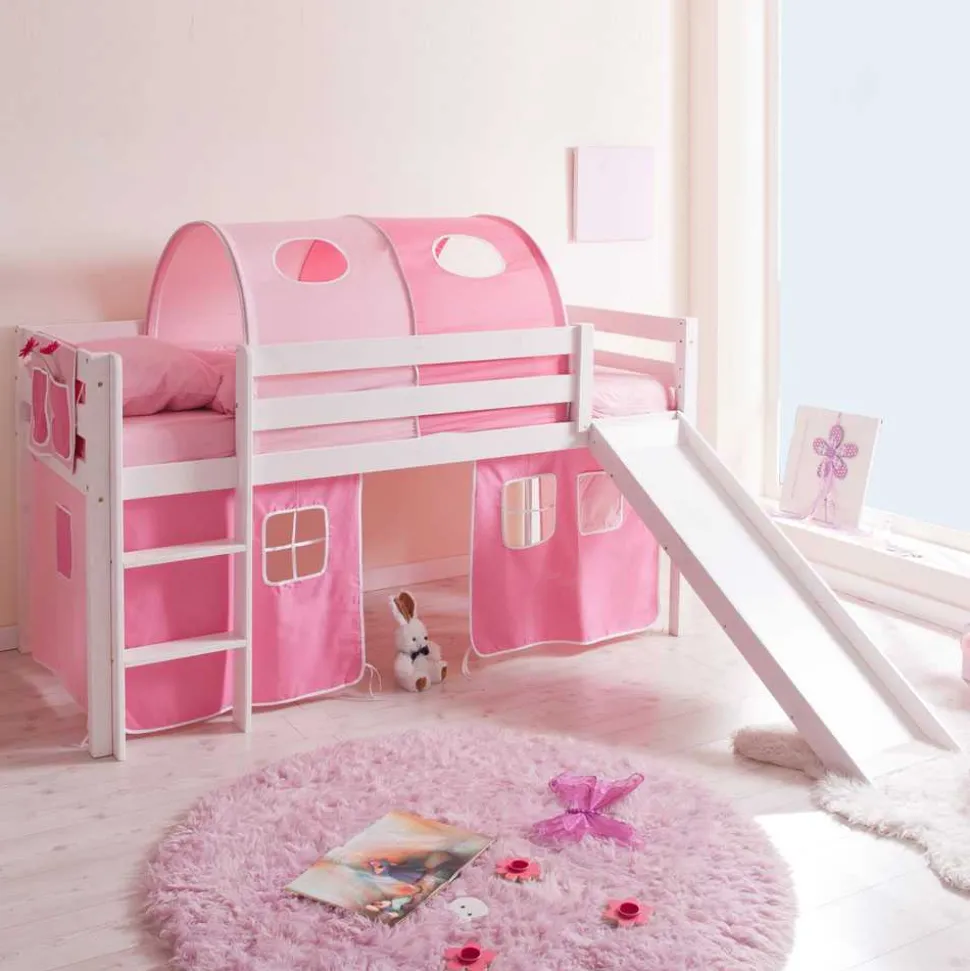 Mädchen Hochbett Rene mit Rutsche