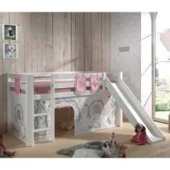 Mädchen Spielbett in Weiß - Stephanie